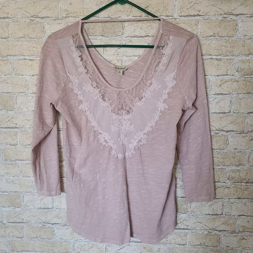Dusty Rose Lucky Brand shirt in Medium